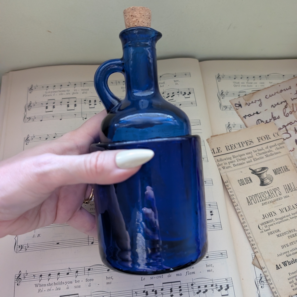 Cobalt Blue Glass Bottle & Tumbler Set - Picture 10 of 10
